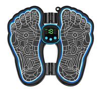 Folding Portable Electric Massage Mat,Reflexology Electronic Feet Massager for Pain and Circulation,EMS Foot Massager,ortable Leg Massage Machine with 8 Modes,USB Rechargeable