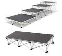 Folding Portable Stage Platform 1.2x4ft 3x3ft, Connectable Platforms Stair Modular System for School Auditoriums/Concert Events(122x37x40cm (48x14.6x15.7in))
