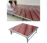 Folding Portable Stage Platform Modular, Load Capacity of 600lbs, Compact Stage Platform, Rectangular Performance Deck, for Band Events Drums Concerts Bars, 3.3/4/4.2ft(128 * 128 * 30cm)