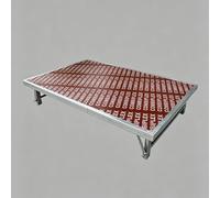 Folding Portable Stage Platform, Square/Rectangle Performance Deck, Drum Riser Modular Unit for Event, Church, Bar, Drum Throne, Keynote Speakers, School(128x128x20cm)