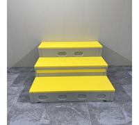 Folding Portable Stage Steps Small, 3 Tiers Stage Stair Platform, Tapered Standing Choral Riser for School, Church, Wedding, Theater, Concert All Ordinary(Yellow)