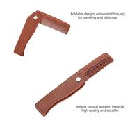 Folding Portable Wooden Beard Comb, Beard Comb, Pocket Moustache Shaping Comb with Anti Static Material, Suitable for Hair and Beard Comb