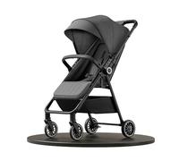 Folding Pram Stroller ，High Landscape Infant Stroller，with Four Wheels，Suitable for Newborns（Green）(Knight Black)