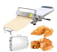 Folding Press | Stainless Steel Dough Sheeter for Home & Commercial Use | Adjustable Thickness Pastry Roller | Tabletop Laminator for Perfect Dough & Pastries