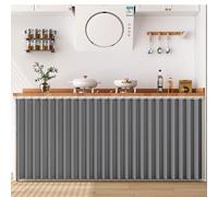 Folding Privacy Cabinet Dust Proof Storage Solution for Closets & Under Sinks Invisible Hanging for Kitchen Counters & Pantry Shelves Stylish Gray 120x70cm