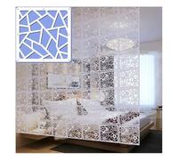 Folding Privacy Room Divider Panels,Hollow Screen Partition Portable Wall,for Home Living Bedroom Sitting-room Decoration(39x39cm-50pieces)