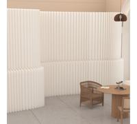 Folding Privacy Screen Divider, 4-Panel Room Divider, Free-Standing Partition for Offices, Living Rooms, Beauty Salons