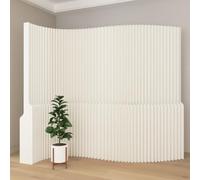 Folding Privacy Screen Divider, 4-Panel Room Divider, Free-Standing Partition for Offices, Living Rooms, Beauty Salons
