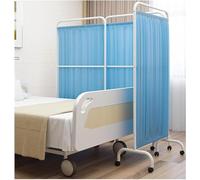 Folding Privacy Screen Room Divider with Wheels, Portable Iron Frame and Stainless Steel Oxford Cloth Material for Medical Wards, Beauty Salons, and Health Museums