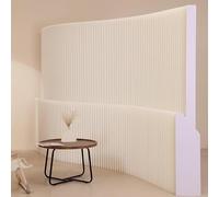 Folding Privacy Screen with Storage Shelves, Indoor Paper Divider with Lighting for Space Separation, Ideal for Various Settings