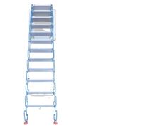 Folding Pull Down Attic Ladder 12.5ft Heavy-Du Alloy Steel Loft Stairs Cact Space-Saving Steps for Easy Access to Attics and Roofs