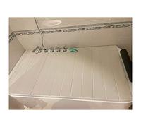 Folding PVC Bathtub Tray Cover - Japanese-Style Dust-Proof Board for Standard Bathtubs 0.6cm Thick Multi-functional Bath Accessories Elegant White Design