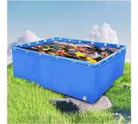 Folding PVC Fish Pond with Drain Valve - Portable Aquarium & Garden Pool for Koi Fish & Turtles - Durable Canvas Culture Pond for Backyard Farming & Aquatic Life
