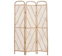 Beliani 3 Panel Room Divider COSENZA Light Brown 106 cm 180 cm, Brown