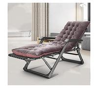 Folding Reclining Garden ChairsAdjustable Comfortable Cotton Deck Chair for Patio Outdoor Lounge Relaxing Recliner for Garden Backyard Furniture