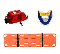 Folding Rescue Stretcher Backboard with Cervical Collar & Head Immobilizer, Essential Water Safety Equipment for Lifeguards and Firefighters