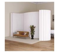Folding Retractable Room Divider - Creative Partition Screen for Home, Office, Clothing Store, Live Streaming Background - White, 5x2.4m (16.4x7.21ft)