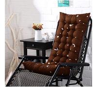 Folding Rocking Chair Cushion - Premium Sun Lounger Pad for Patio & Garden - Indoor Sofa & Outdoor Recliner Cushion - 48x120cm (19x47inch) - Cozy Brown Mat