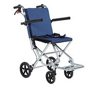 Folding Rollator Folding Transport Wheelchair with Hand Brakes, Portable Rollator Walker with Footrest and Reversible Armrest for Elderly and Children,B