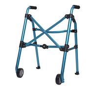 Folding Rollator Lightweight Wheel Rollator, Auxiliary Walking Bracket, with Two Wheels, Adjustable Height, One-Button Folding Design