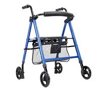 Folding Rollator Lightweight Wheel Rollator Elderly, Trolley, with Seat, Light Folding, Multi-Function Four-Wheeled, Walking Aid