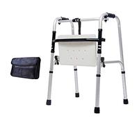 Folding Rollator Rollator Compact, Folding Walking Frame with Trigger Release Aluminium for The Seniors with Storage Bag,Without Wheels