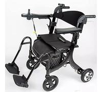 Folding Rollator Rollator Walkers Electric Power Walker Drive Rollator, Elderly Scooter Foldable Electric Wheelchair Light Wheelchair Lithium Battery Trolley for The Elderly