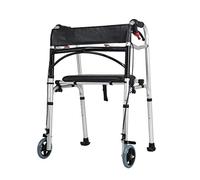 Folding Rollator Rollators Upright for Seniors Up for Seniors Adult Aluminum Alloy Foldable Four-Wheeled,Silver2-59 * 55 * 81cm