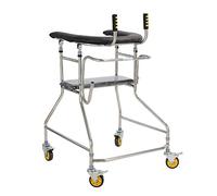 Folding Rollator Standing Walk Stand Walk Aid/Stand Frame with Seat and 360° Rotating Wheel 4 Wheels Rollator for The Elderly with Limited Mobility