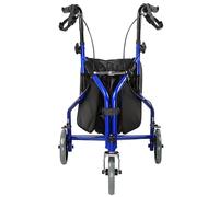Folding Rollator Walker, 3-Wheel Mobility Walker Aid with Seat and Bag, for Elderly and Handicapped Users