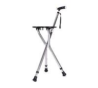 Folding Rollator Walker,Crutch with A Stool Aluminum Stool Can Sit On The Chair'S Walking Stick, The Elderly Walking Walker crutch-11.19