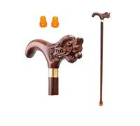 Folding Rollator Walker,Crutches Mahogany Carved Walking Stick Cane Wood Carving Leading a Walking Stick for The Elderly Wooden Walker Practical Old Man Gifts