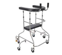 Folding Rollator Walker, for with Disability Cerebral Palsy Mobility Aids Height Adjustable Walking Frame with 6 Wheels Auxiliary Seat Plate,