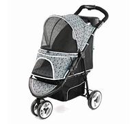 Folding Rollator Walker,Pet Dog Stroller Pet Supplies Outdoor Pet Stroller Four Seasons Universal Pet Stroller, Foldable Outdoor Dog Fashion Leopard Three-Wheeled Cat and Dog Cart, Pet