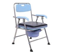 Folding Rollator Walker,Walkers for Seniors Bedside Commodes,Portable Pregnant Woman Elderly Person -Slip Hands Foldable Commode Chair Bathroom Shower Stool Handicapped Toilet Seat Rugged