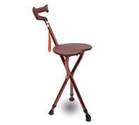 Folding Rollator Walker,Walking Stick Crutch Folding Telescopic Stool Aluminum Chair Three-Legged Non-Slip Walking Stick Stool Light Walker Suitable for The Elderly crutch-11.19