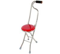 Folding Rollator Walker,Walking Stick, Practical Folding Chair for Walking Sticks, Portable Ultralight Sponge Board Made of Leather for The Elderly Walkers Walking Stick for Men Elderly