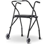 Folding Rollator Walker with Seat & 6 Inch Wheels & Foot Rest & Backrest, Aluminum Adjustable Height Rolling Walkers for Elderly/Mobility Needs Decoration