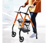 Folding Rollator Walker with Seat & Bag, Medical Walking Mobility Aid, Height Adjustable, Mobility Rolling Adult Walker for Elderly Mobility Impairment Aid