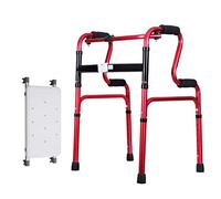 Folding Rollator Walking Aid,Lightweight 2.2kg Foldable Rollator Walking Fram Aid Without Wheel Four Legs Walking Stick Standing Toilet Frame Shower/Bath Stools for Adult Seniors D
