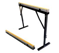 Folding Roller Stand Height Adjustable, Heavy Duty Stable Steel Sawhorse Extension Support for Garage Workshop/Woodworking Shop, Rollers Ball Stands