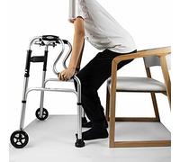 Folding Rolling for Seniors, Tall Adults, Elderly & Disabled - Heavy Duty Medical Walking Aid with Wheels, for Height 1.2-1.8m, Load 400lbs (Size : with 2 Wheels) (with 2 Wheels)