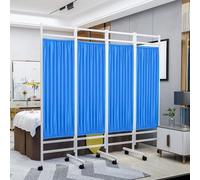 Folding Rolling Privacy Screen, Medical Privacy Screen On Wheels, 6ft Tall Foldable Room Divider Temporary Fence For Clinic/Patient/Exam Room