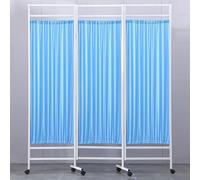 Folding Rolling Privacy Screen on Wheels for Medical Salon Spa, Mobile Room Divider with Casters, 3-Panel Partition Wall, Portable