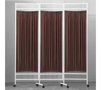 Folding Rolling Privacy Screen on Wheels for Medical Salon Spa, Mobile Room Divider with Casters, 3-Panel Partition Wall, Portable