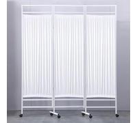 Folding Rolling Privacy Screen on Wheels for Medical Salon Spa, Mobile Room Divider with Casters, 3-Panel Partition Wall, Portable