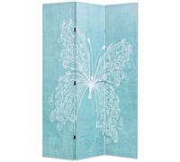 vidaXL Folding Room Divider 120x170cm Butterfly Blue Paravent Privacy Screen