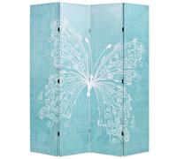 Folding Room Divider Butterfly Blue Paravent Privacy Screen Multi Sizes vidaXL