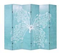 Folding Room Divider Butterfly Blue Paravent Privacy Screen Multi Sizes vidaXL