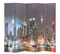 Folding Room Divider New York by Night Home Paravent Screen Multi Sizes vidaXL